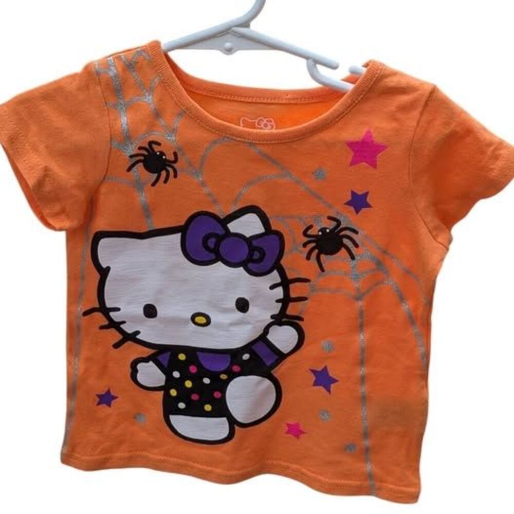 Hello Kitty Halloween T-Shirt Orange 2T Toddler Sanrio New Kawaii Spooky